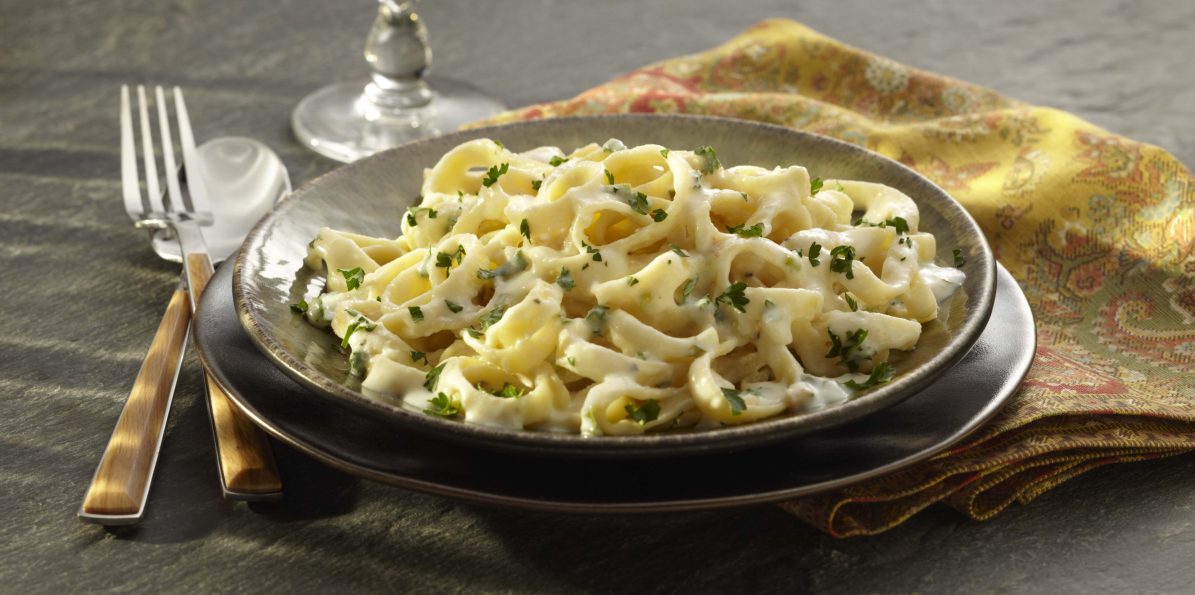 Fettuccine with Herbed Cheese Sauce
